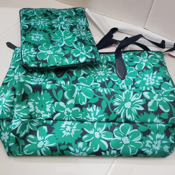 Kate Spade Mel Packable Tote Green Multi
